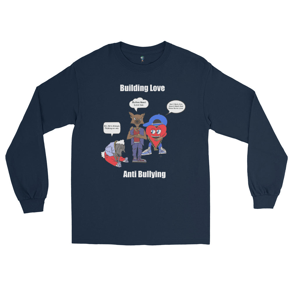 Anti-Bulling Long Sleeve Shirt (Navy/White)