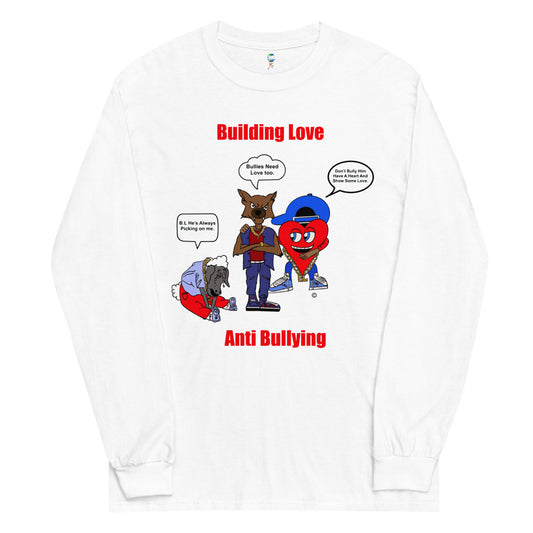 Anti-Bulling Long Sleeve Shirt (White/Red)